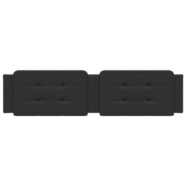 Мека табла за легло Zadar, черна, 193 см, изкуствена кожа