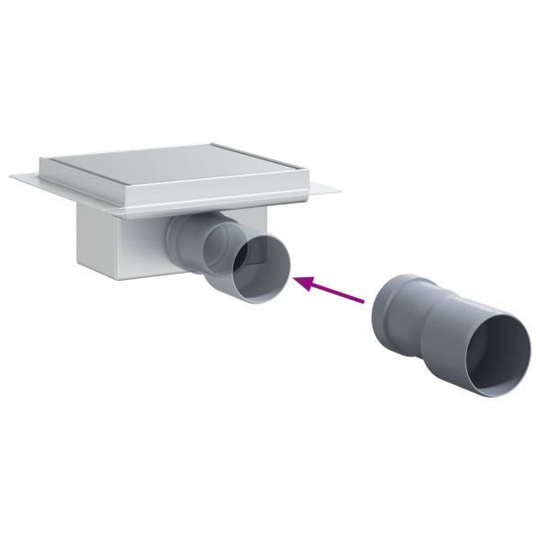 2 в 1 дренаж за душ Сребрист 15 x 15 см Неръждаема стомана 304