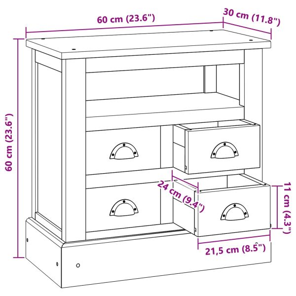 Шкаф за съхранение Кафяво 60 x 30 x 60 cm Солидно тиково дърво