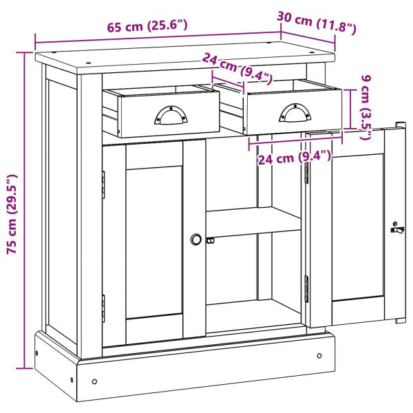 Шкаф за съхранение Кафяво 65 x 30 x 75 cm Солидно тиково дърво
