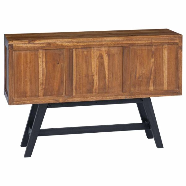 ТВ стойка Кафяво 110 x 30 x 75 см Солидно тиково дърво