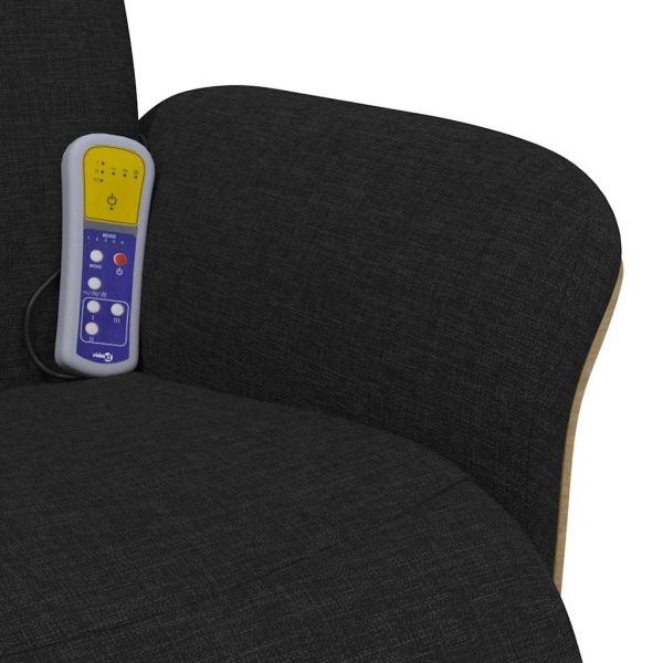 Стол с масаж Черно 79 x 87 x 104.5 см текстил