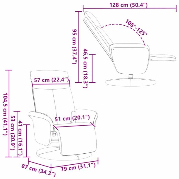 Стол с масаж Черно 79 x 87 x 104.5 см текстил