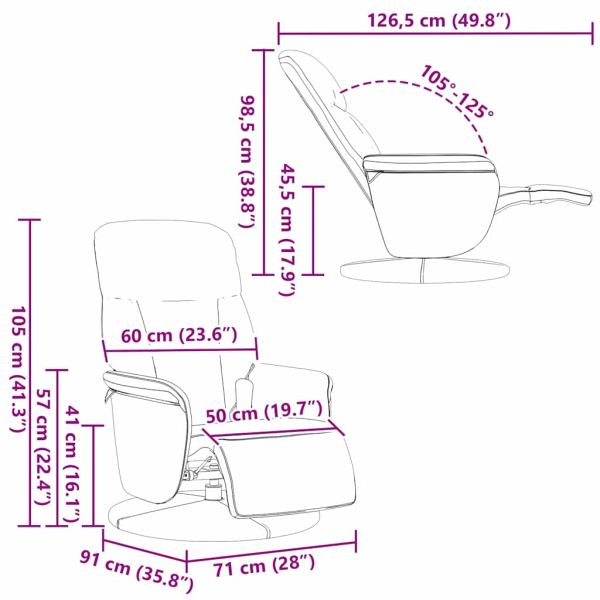 Стол с масаж Черно 91 x 71 x 105.5 см Кадифе