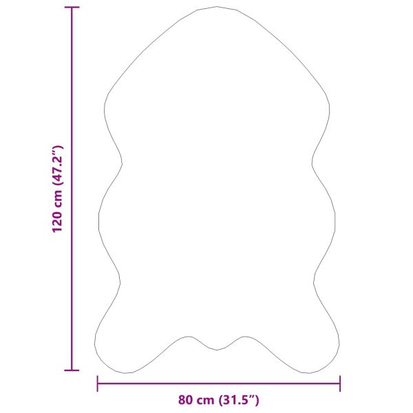 Килим с изкуствена заешка козина Olite Бежово 80 x 120 cm