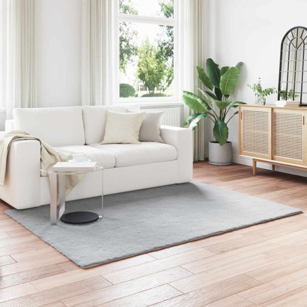 Килим с изкуствена заешка козина Olite Сив 160 x 230 cm