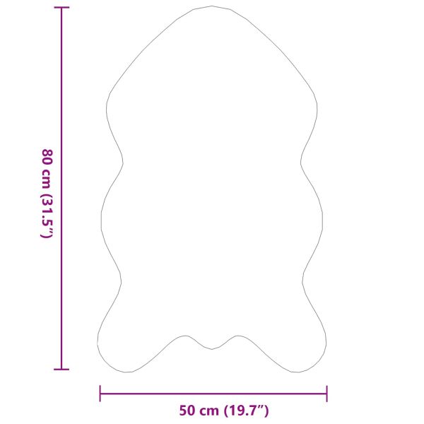 Килим с изкуствена заешка козина Olite Сив 50 x 80 cm Полиестер