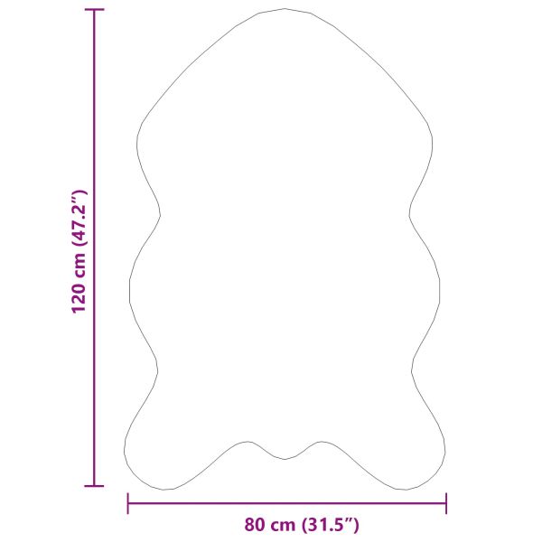 Килим с изкуствена заешка козина Olite Черно 80 x 120 cm