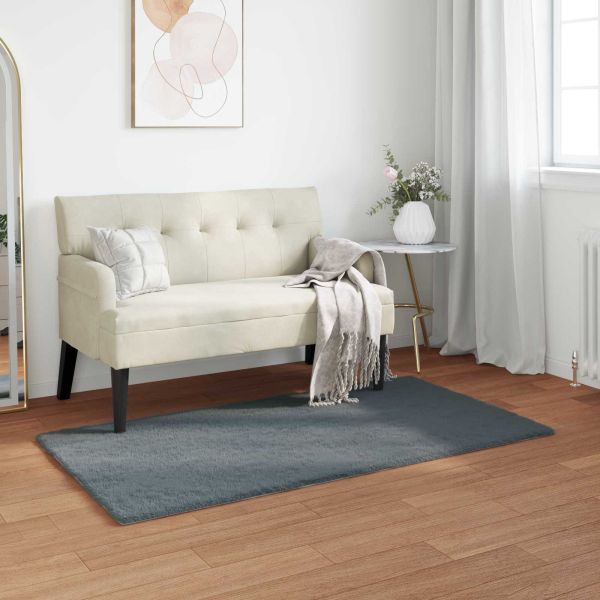 Килим с изкуствена заешка козина Olite Антрацит 60 x 110 cm