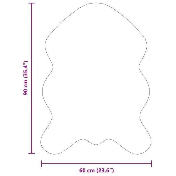 Килим с изкуствена заешка козина Olite Антрацит 60 x 90 cm