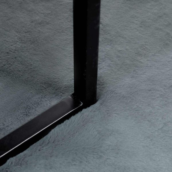 Килим с изкуствена заешка козина Olite Антрацит 80 x 120 cm