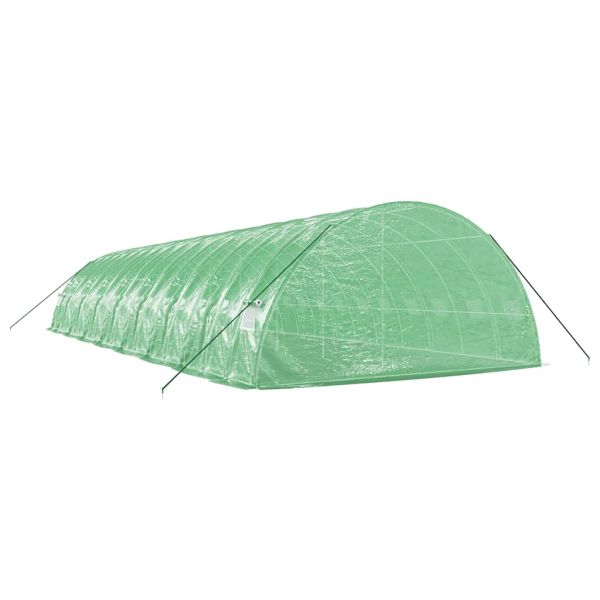 Оранжерия със стоманена рамка зелена 96 м² 16x6x2,85 м