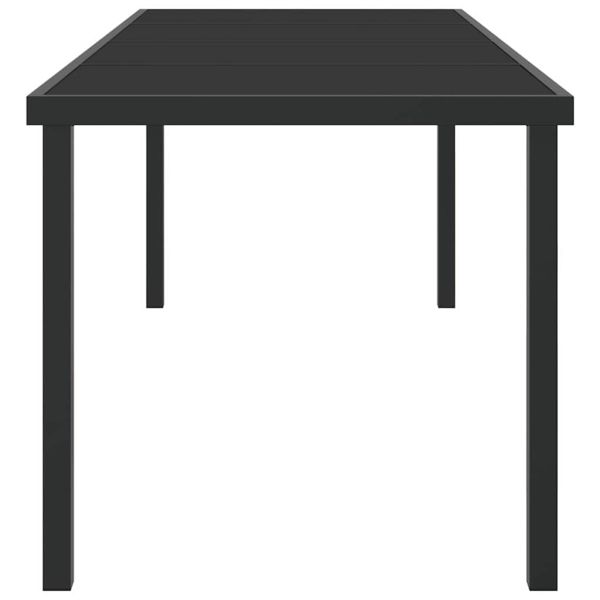 Градинска маса Черно 200 x 80 x 73 см Масивна тикова дървесина