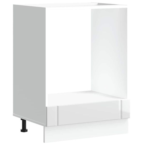 Шкаф за фурна, Lucca, бял гланц, инженерно дърво