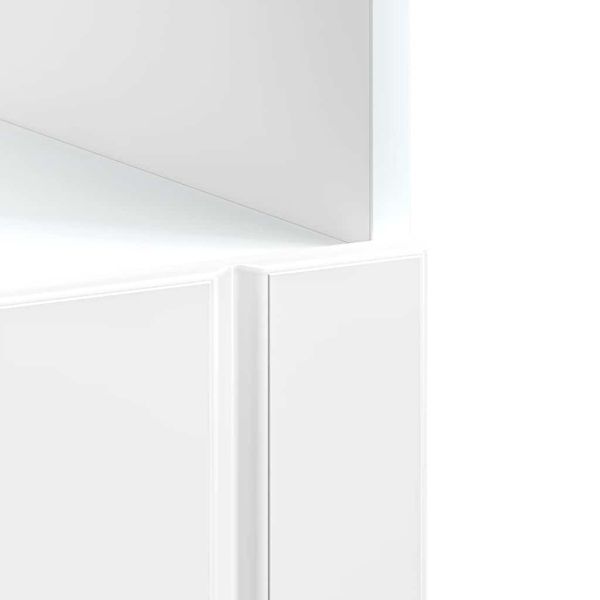 Шкаф за фурна, Lucca, бял гланц, инженерно дърво