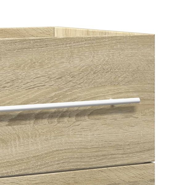 Шкаф за мивка, старо дърво, 80x38,5x48 см, инженерно дърво