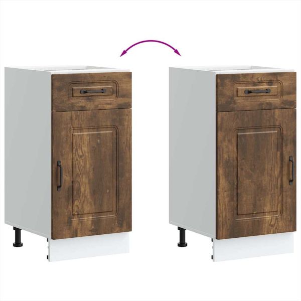 Кухненски шкаф, "Kalmar", опушен дъб, инженерно дърво