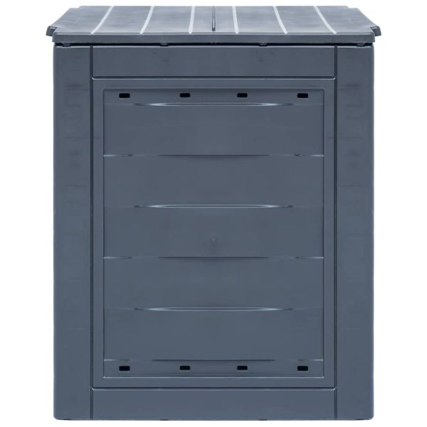 Градински компостер, сив, 60x60x73 см, 260 л