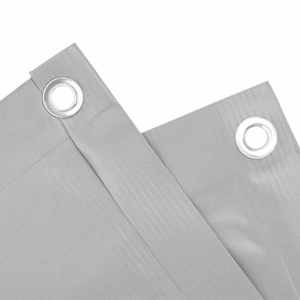 Параван за тераса, сив, 600x75 см, PVC