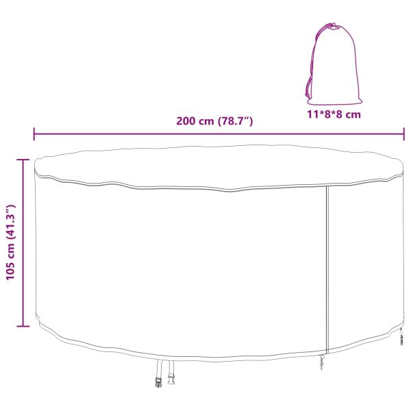 Покривало за градински мебели 200 x 200 x 105 см 420D плат