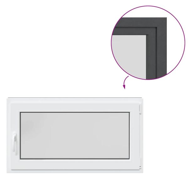 Прозорец за мазе "RISOR" 110x70 см Отварящо-отваряем DIN десен антрацит