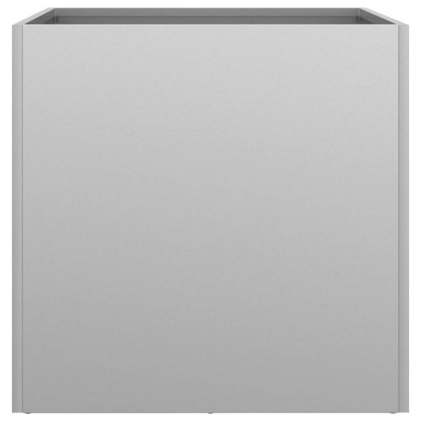 Кашпа, сребриста, 49x47x46 см, поцинкована стомана