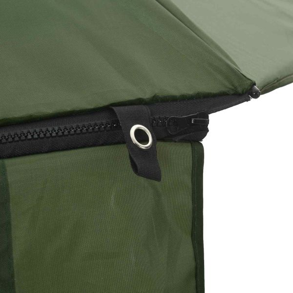 Рибарски чадър Жълт армейски 300 x 240 cm Оксфорд полиестер