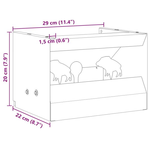 Кутия за улавяне на куршуми Черно 29 х 22 х 20 см Стомана