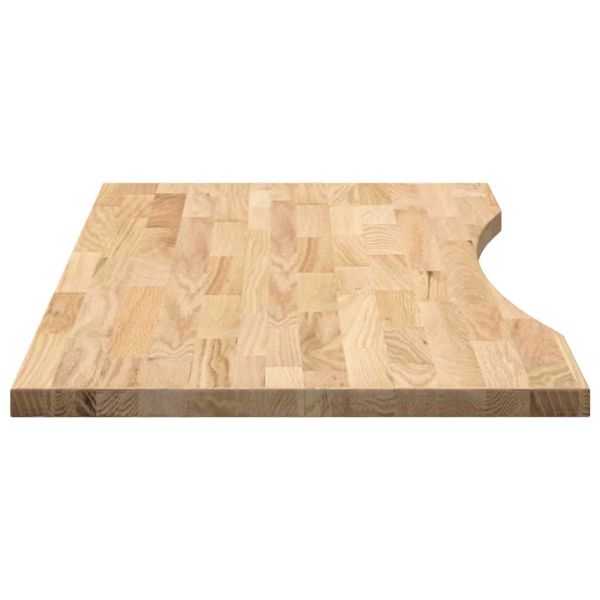 Плот на бюро 100x50x2,5 cm необработен масивен дъб правоъгълна