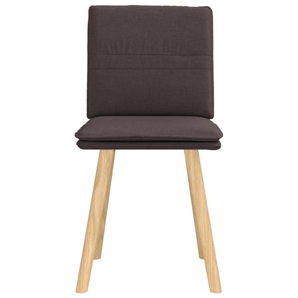 Трапезни столове, 2 бр, тъмнокафяви, текстил