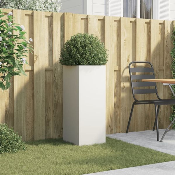 Кашпа, бяла, 32x29x75 см, стомана