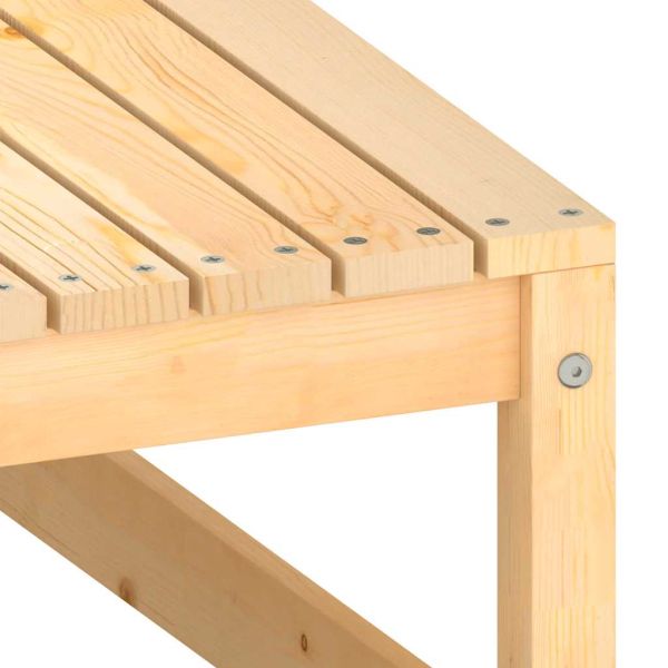 Градински лаундж комплект, 3 части, с възглавници, бор масив