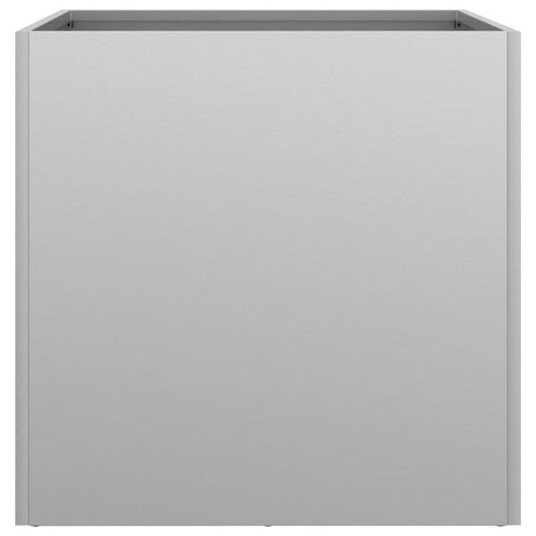 Кашпи, 2 бр, сребристи, 49x47x46 см, поцинкована стомана