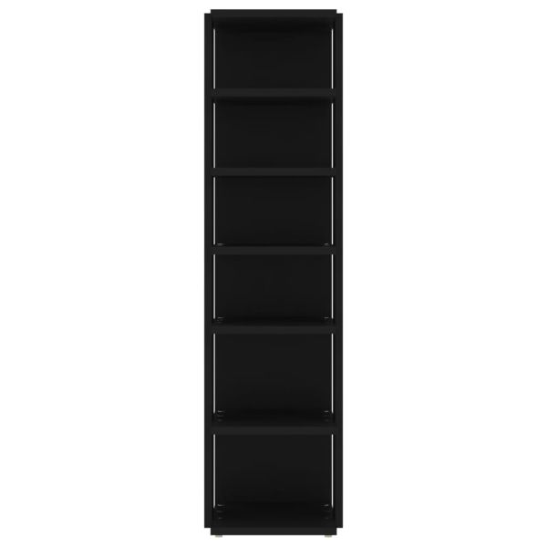 Шкафове за обувки, 2 бр, черни, 27,5x27x102 см