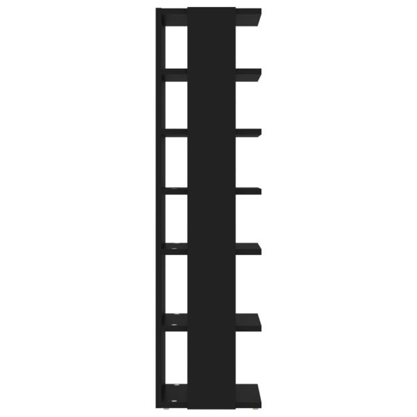 Шкафове за обувки, 2 бр, черни, 27,5x27x102 см