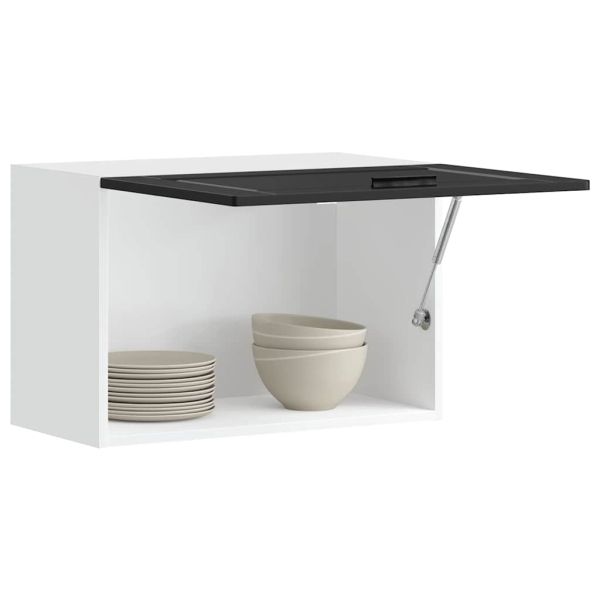 Кухненски стенен шкаф Porto, черен, инженерно дърво