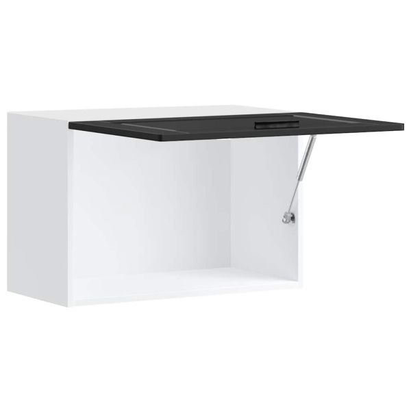 Кухненски стенен шкаф Porto, черен, инженерно дърво