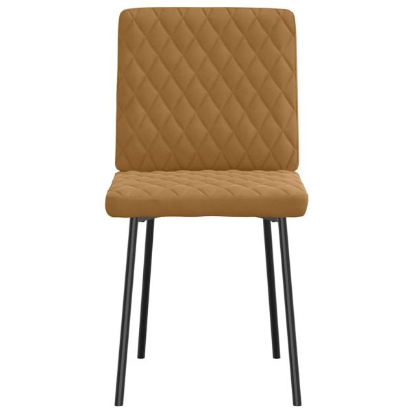 Трапезни столове, 2 бр, кафяви, кадифе