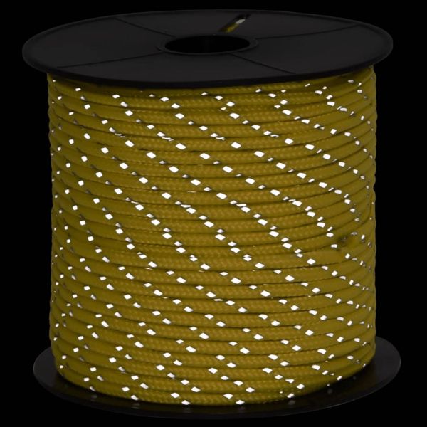 Опъващо въже за палатка с рефлекторни ленти и ключове 50 м 4 мм