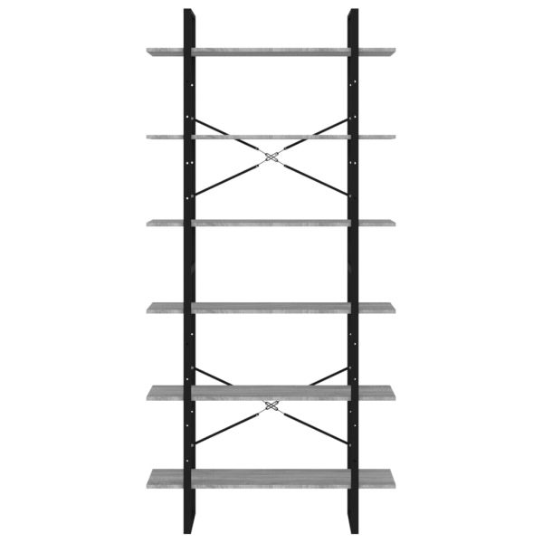 Висок шкаф, Сив сонома, 100x30x210 см, инженерно дърво