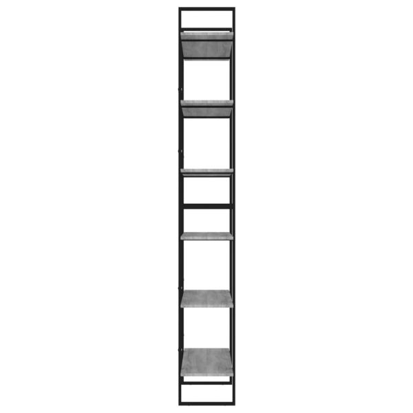 Висок шкаф, Сив сонома, 100x30x210 см, инженерно дърво