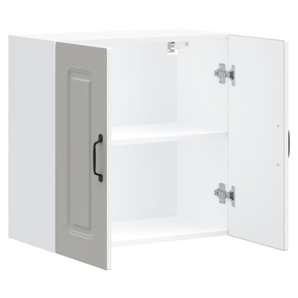 Кухненски стенен шкаф, Kalmar, бял, инженерно дърво