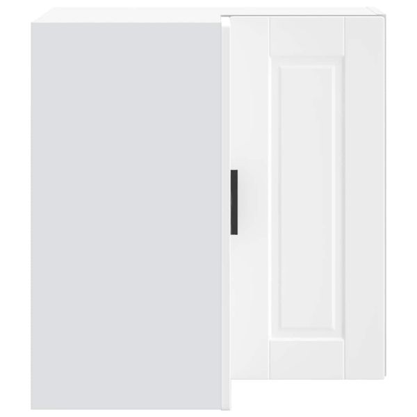 Кухненски стенен ъглов шкаф Porto, бял, инженерно дърво