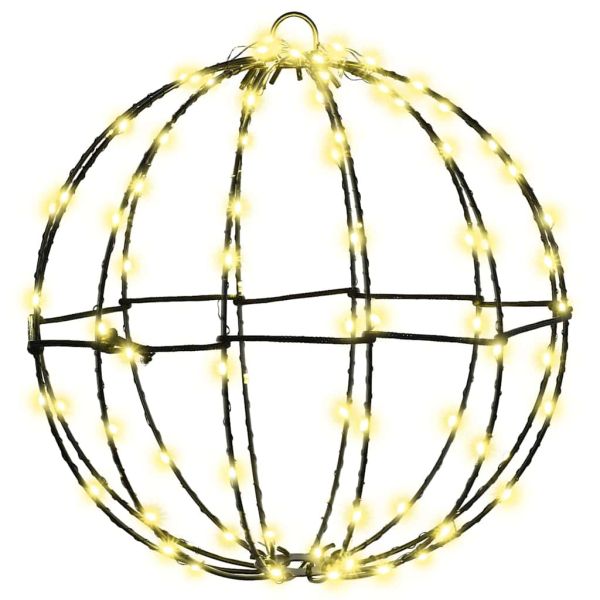 Топка с 96 LED светодиода Топло бяло 30 cm Метал