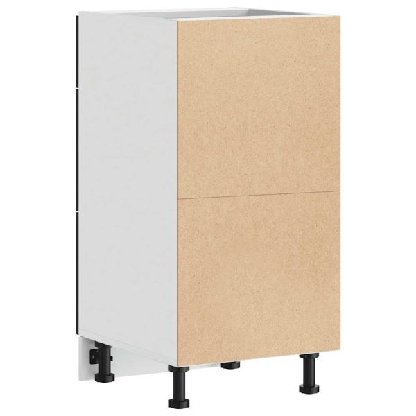 Долен шкаф "Lyon", черен, 40x46x81,5 см, инженерно дърво