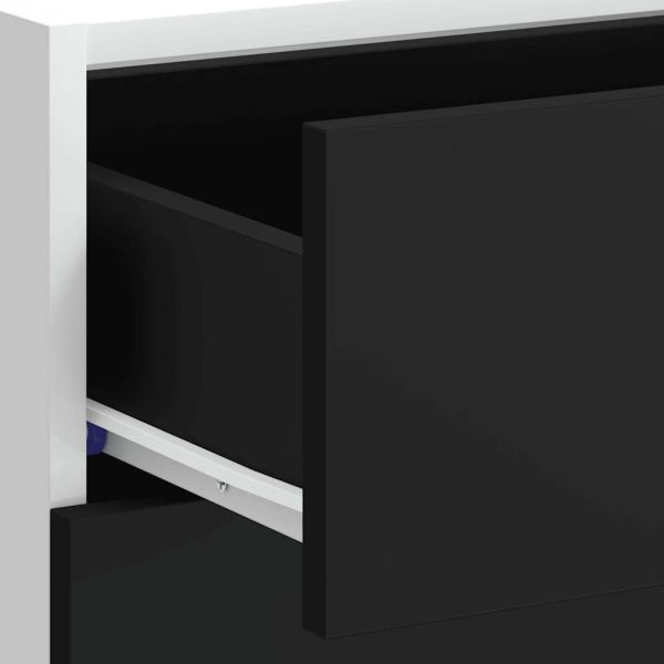 Долен шкаф "Lyon", черен, 40x46x81,5 см, инженерно дърво