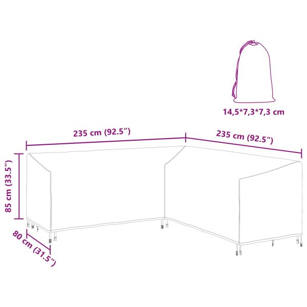 Покривало за градински мебели 235 x 235 x 80 см