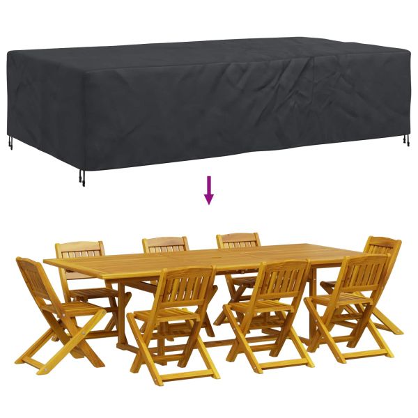 Покривало за градински мебели Черно 315 x 180 x 74 cm 210D