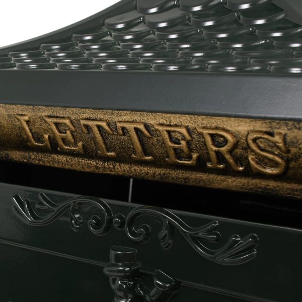 Алуминиева пощенска кутия на стойка винтидж неръждаема зелена