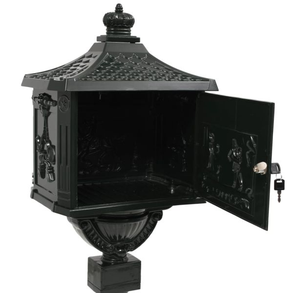 Алуминиева пощенска кутия на стойка винтидж неръждаема зелена